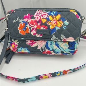 Vera Bradley "Hope Blooms" all-in-one RFID cross body